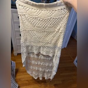 Crochet high low skirt